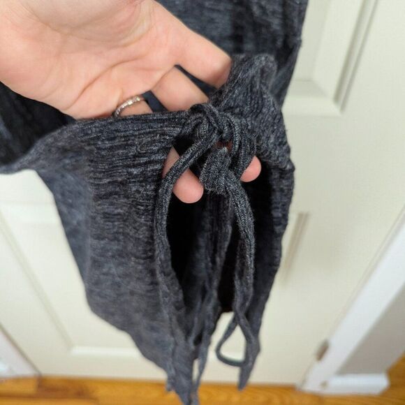 ISABEL MARANT ÉTOILE | Heathered Gray Tie-Waist T-Shirt Dress Size 36 - Picture 8 of 12